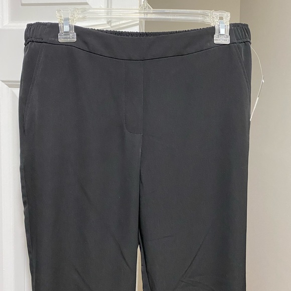 Dress Pants Casual Fit with Elastic Waist Black - Picture 2 of 7